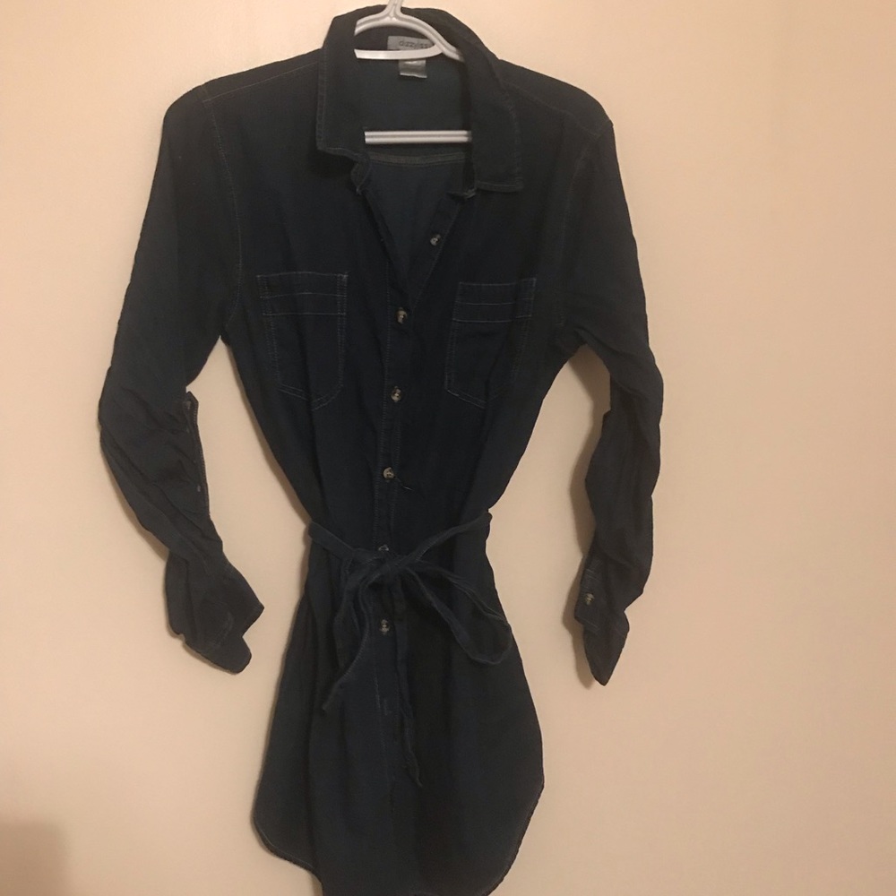 Long button down shirt